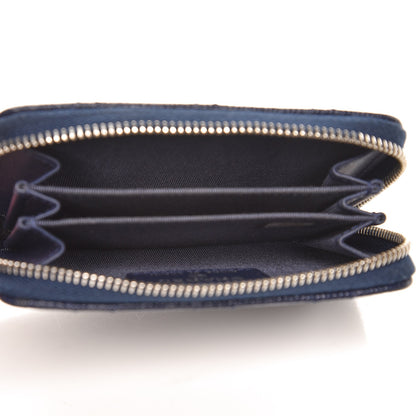 Chanel Caviar Quilted Zip Coin Purse Navy 5 of 7