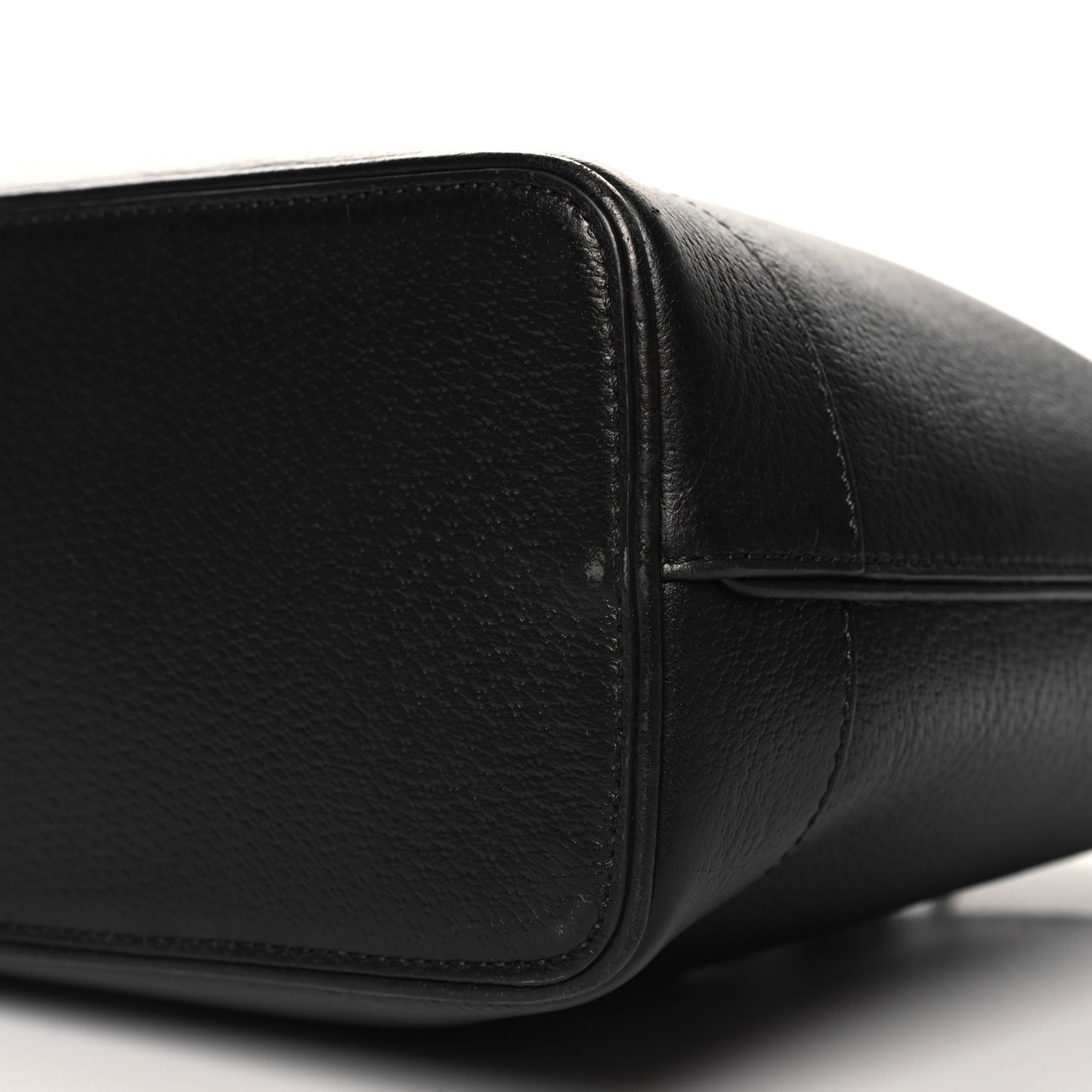 Textured Dollar Calfskin Small Ophidia Shoulder Tote Bag Black