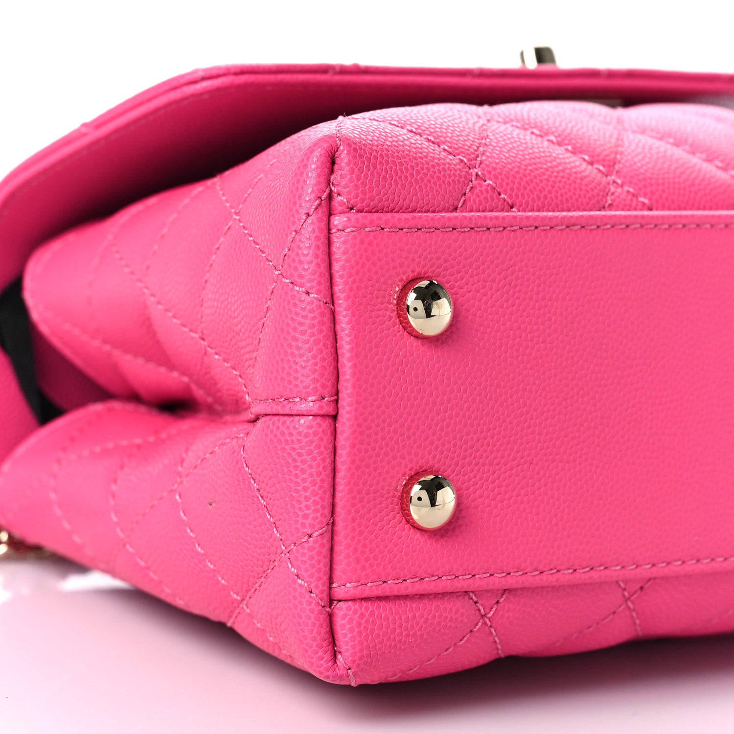 Chanel Caviar Quilted Mini Coco Handle Flap Rose 8 of 8