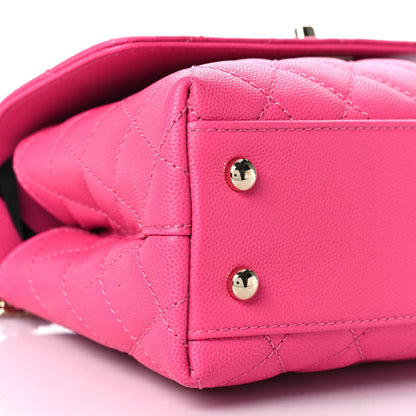 Chanel Caviar Quilted Mini Coco Handle Flap Rose 8 of 8