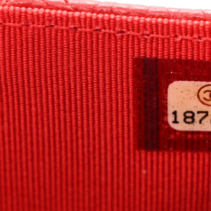 Chanel Caviar Quilted Wallet on Chain WOC Red 8 of 13