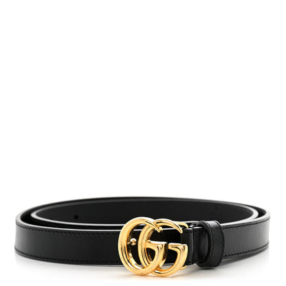 Gucci Calfskin Double G 20mm Belt 85 34 Black 1 of 7