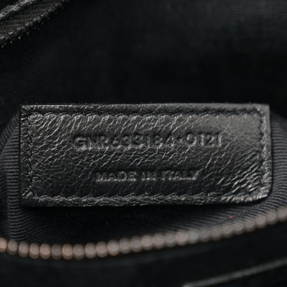 Saint Laurent Crinkled Calfskin Matelasse Monogram Medium Niki Chain Satchel Black 7 of 14