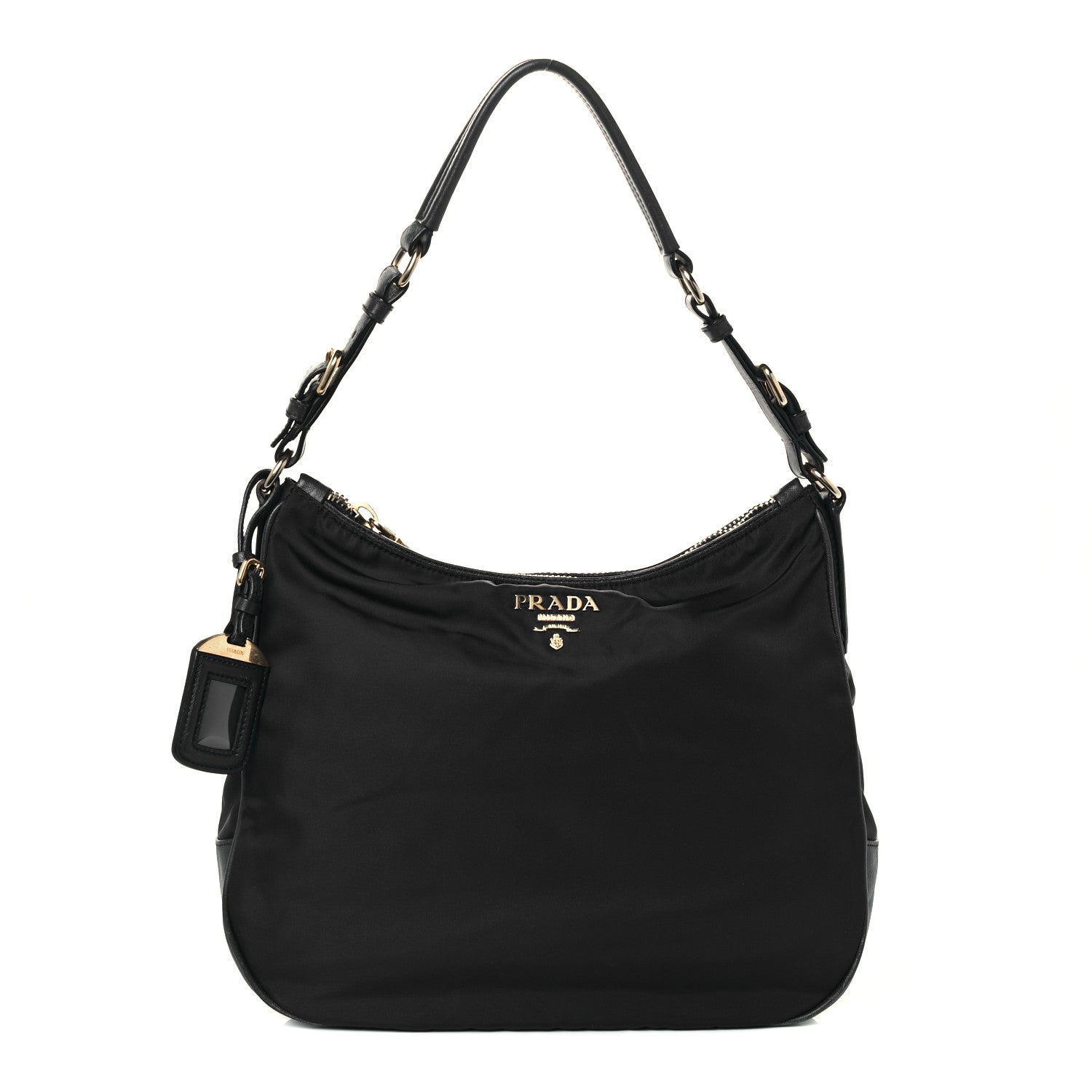 Prada Tessuto Nylon Saffiano Hobo Baltico 1 of 12