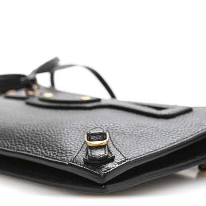 Balenciaga Grained Calfskin Neo Classic Gold Hardware Multipouch Black 10 of 10