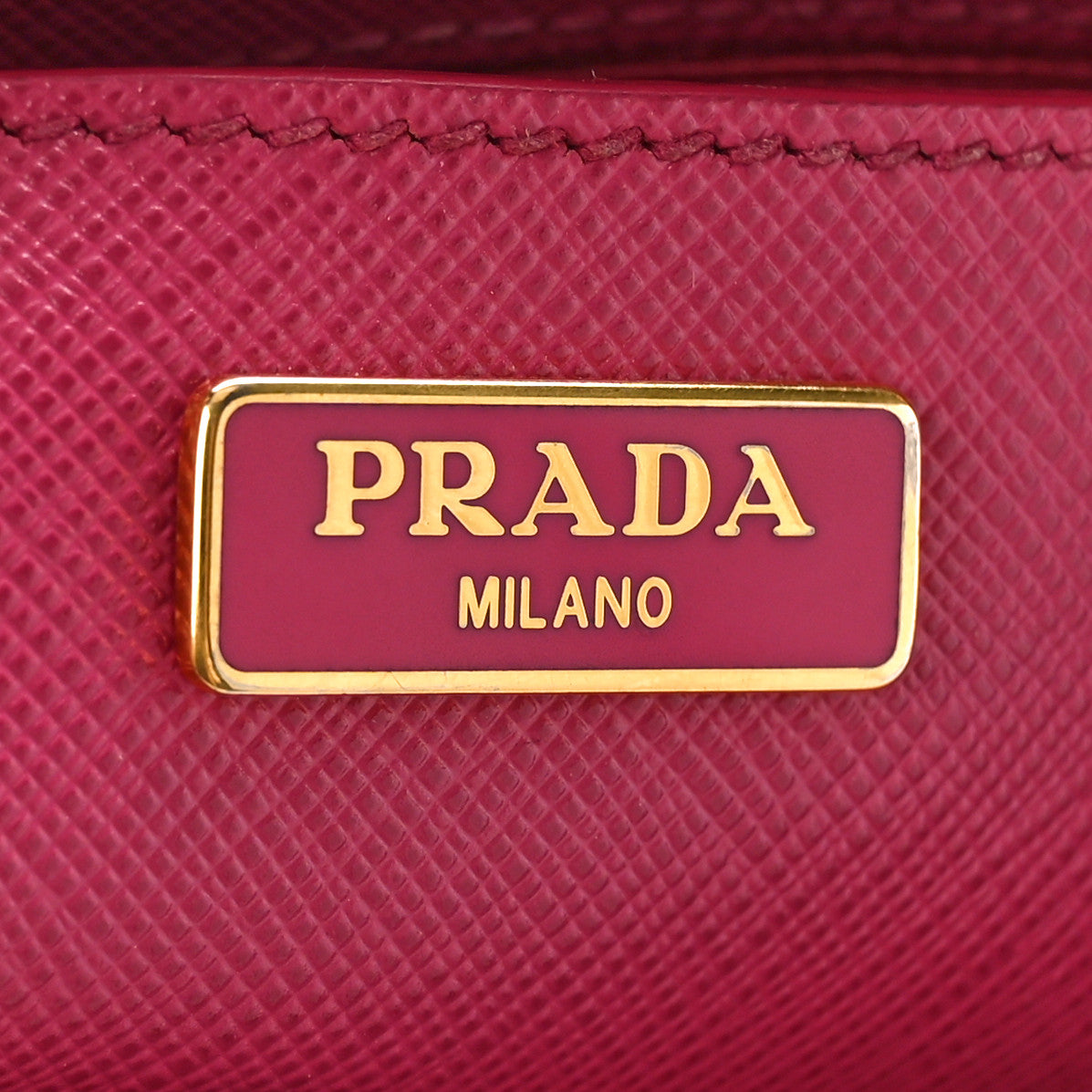 Prada Saffiano Mini Galleria Double Zip Tote Fuxia 6 of 8