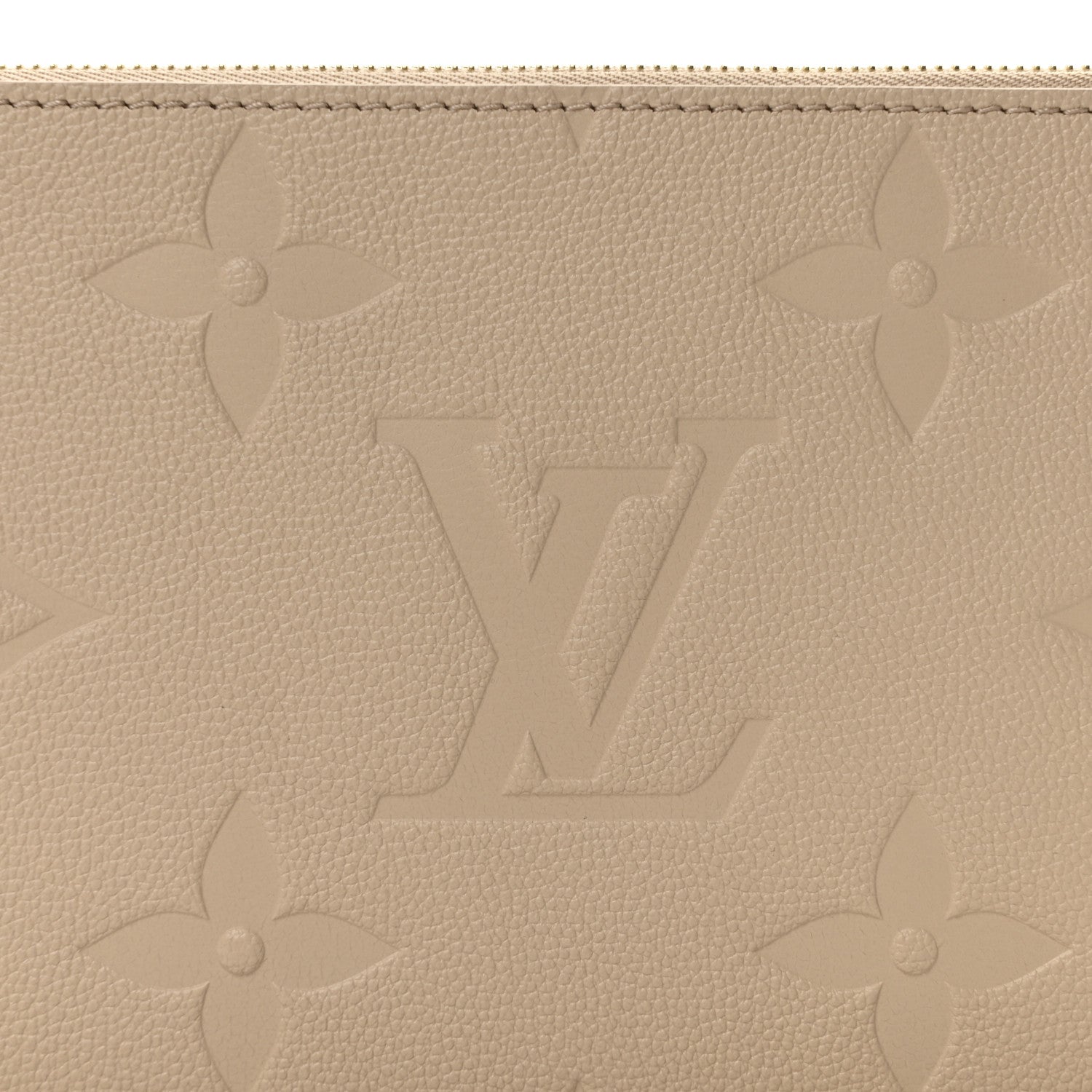 Louis Vuitton Empreinte Monogram Giant Neverfull MM Pochette Cream 7 of 9