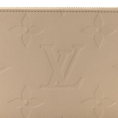 Louis Vuitton Empreinte Monogram Giant Neverfull MM Pochette Cream 7 of 9