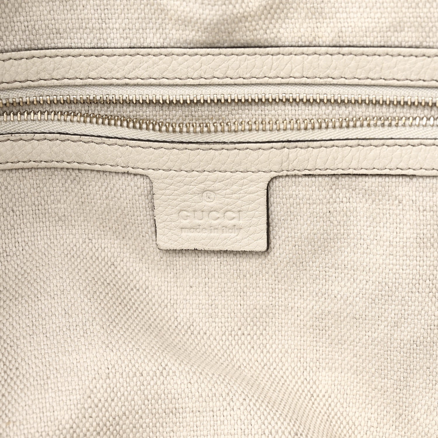 Gucci Pebbled Calfskin Large Soho Shoulder Bag Off White 6 of 12