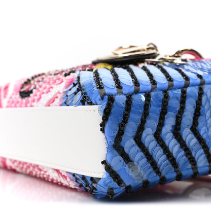 Christian Dior Canvas Sequin Beaded Embroidered Butterfly Lady D-Joy Pink Multicolor 9 of 9