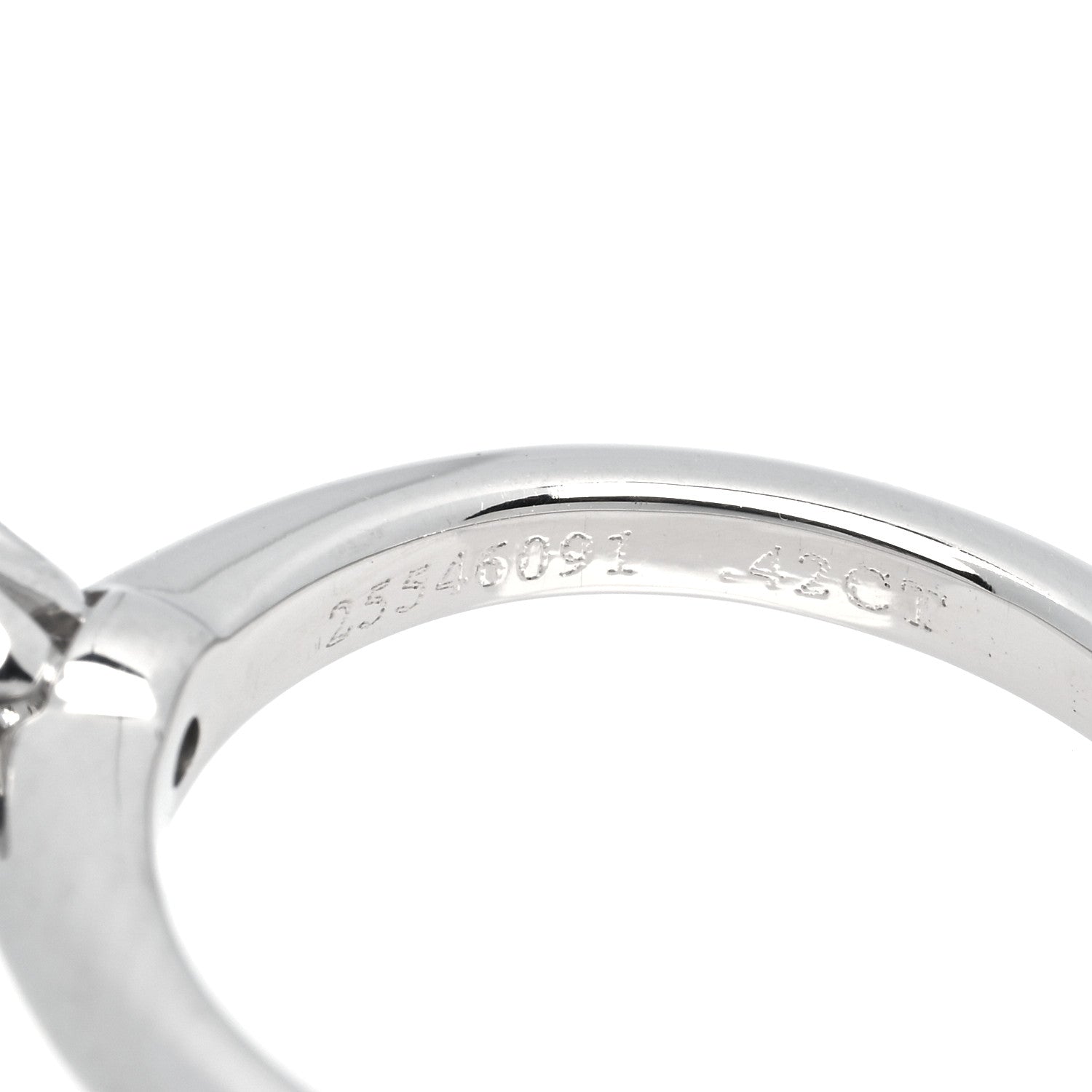 Tiffany Platinum Diamond .42ct Solitaire Engagement Ring 47 4 6 of 6