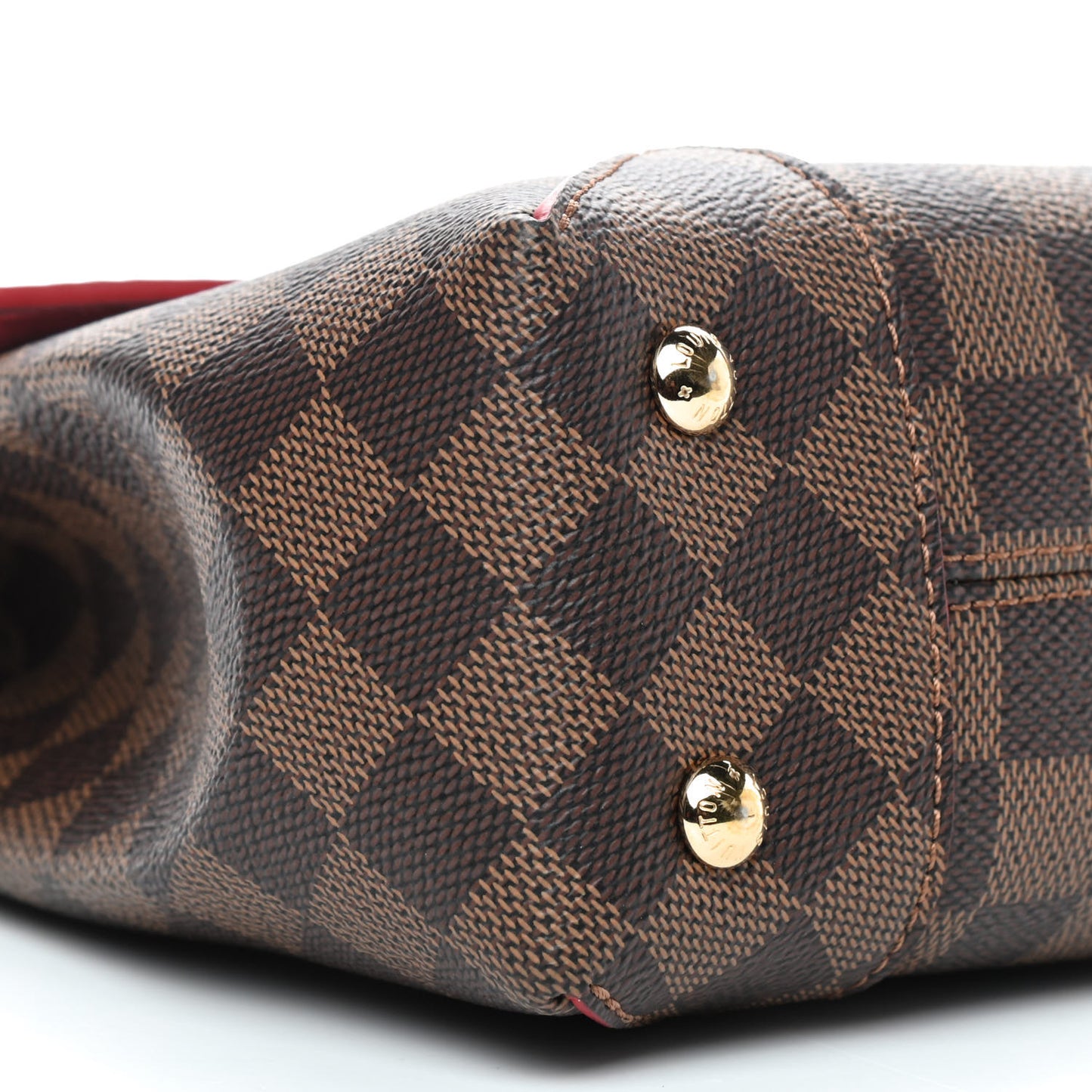 Damier Ebene Caissa Clutch Cherry