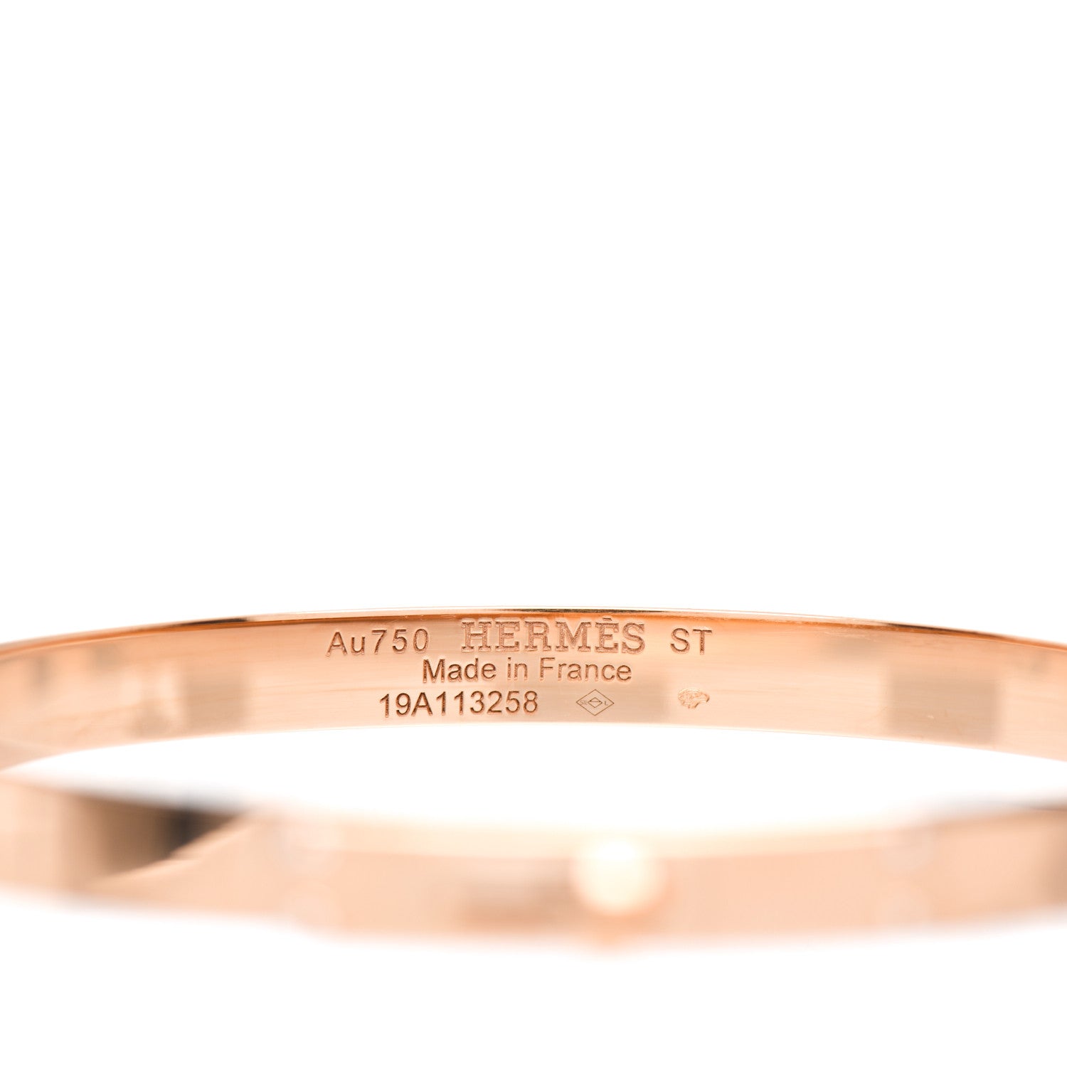 Hermes 18K Rose Gold Diamond PM Kelly Bracelet ST 4 of 4