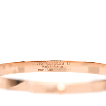 Hermes 18K Rose Gold Diamond PM Kelly Bracelet ST 4 of 4