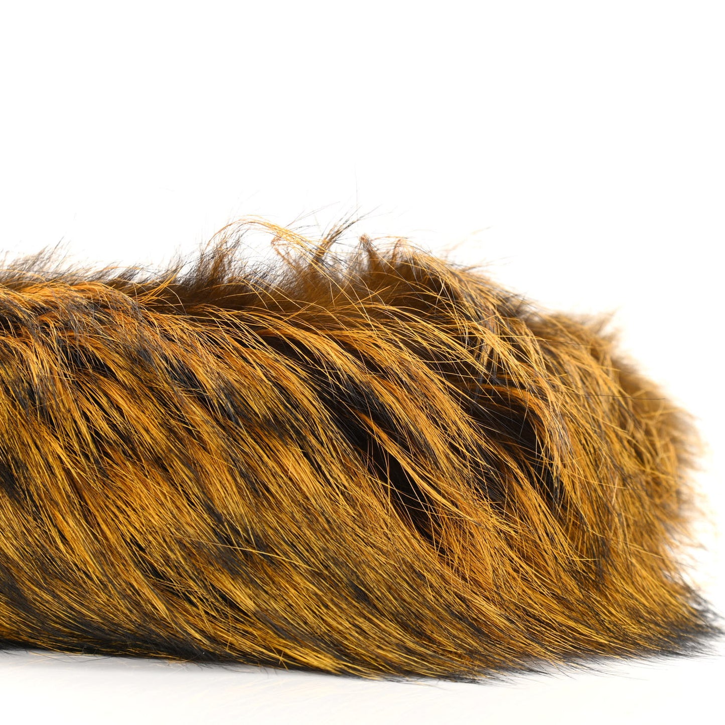 Shearling Calfskin Fox Fur Bugs Baguette Asphalto Multicolor