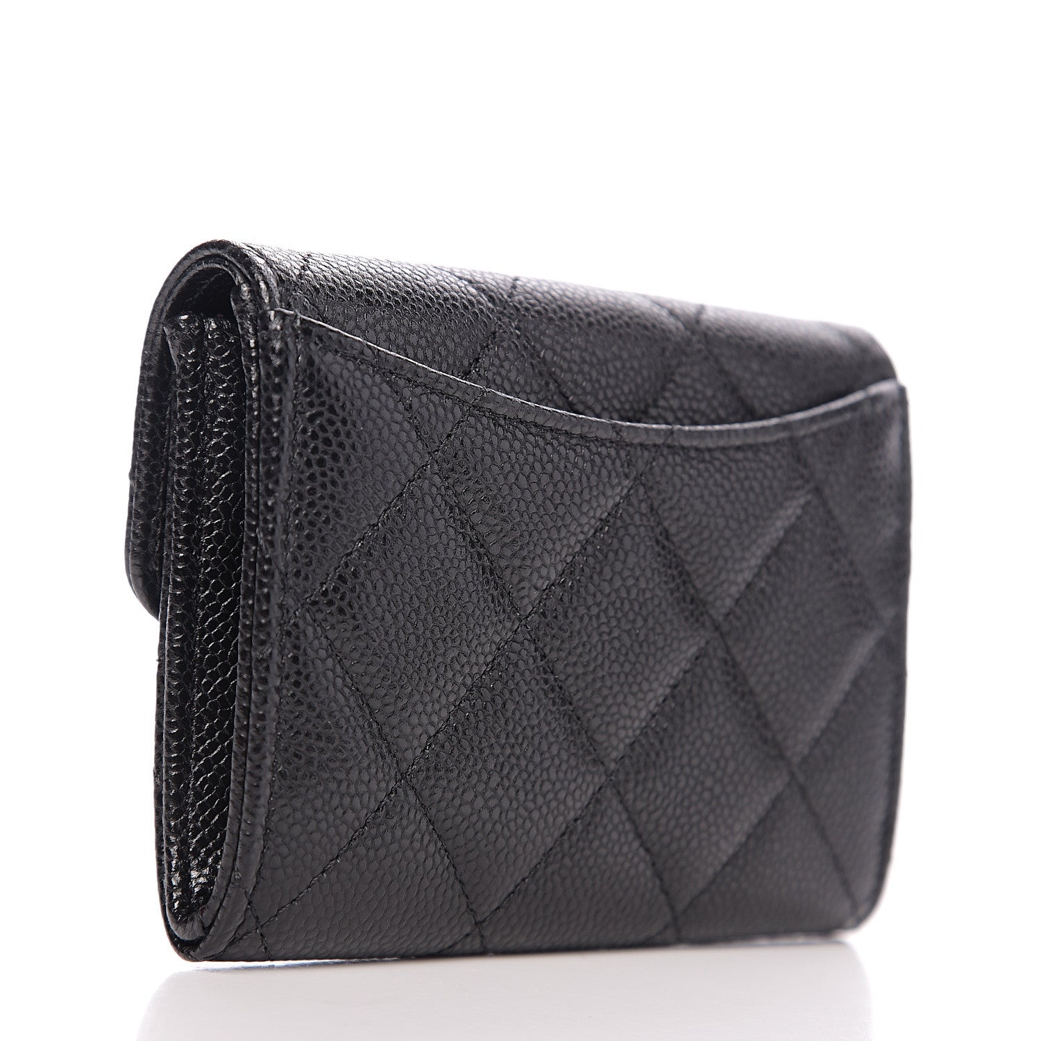 Chanel Caviar Quilted Flap Card Holder Black 2 of 8