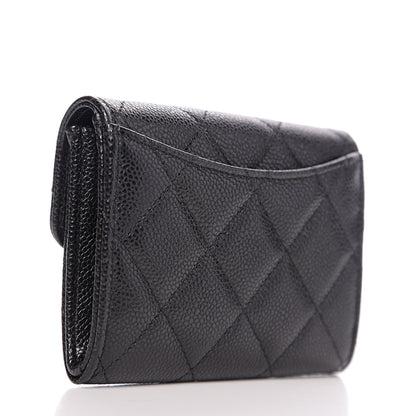 Chanel Caviar Quilted Flap Card Holder Black 2 of 8