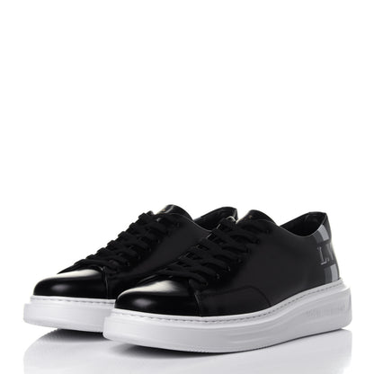 Louis Vuitton Glazed Calfskin Mens Beverly Hills Sneakers 5.5 Black 3 of 11