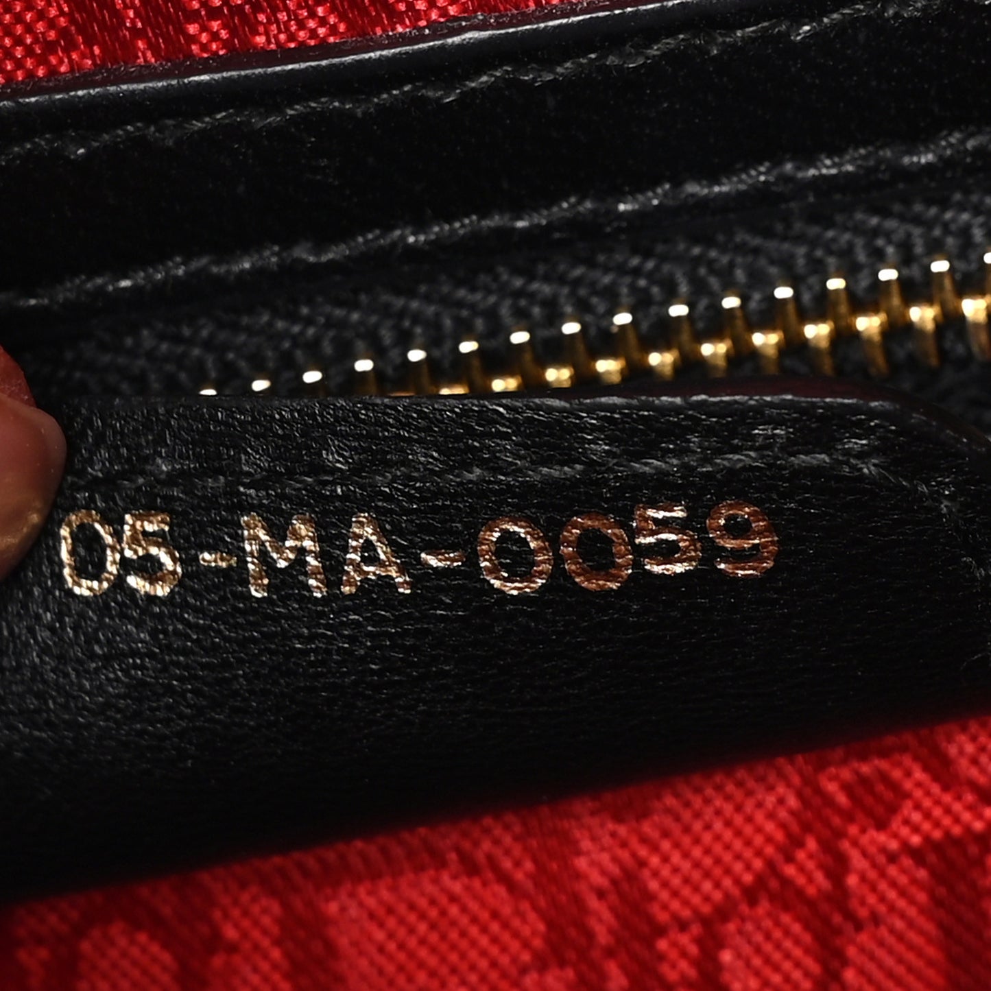 Lambskin Cannage Large Lady Dior Black