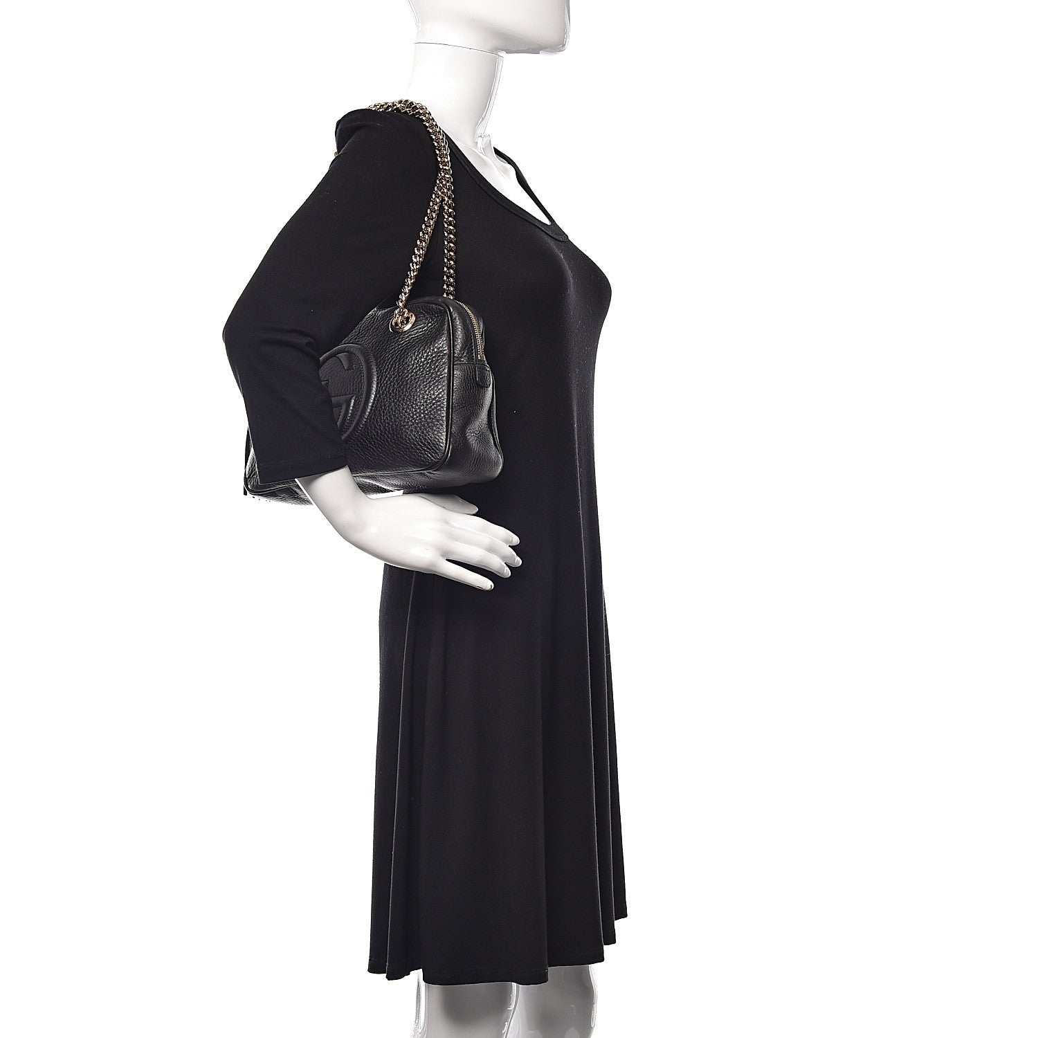 Gucci Pebbled Calfskin Small Soho Bowler Black 2 of 12