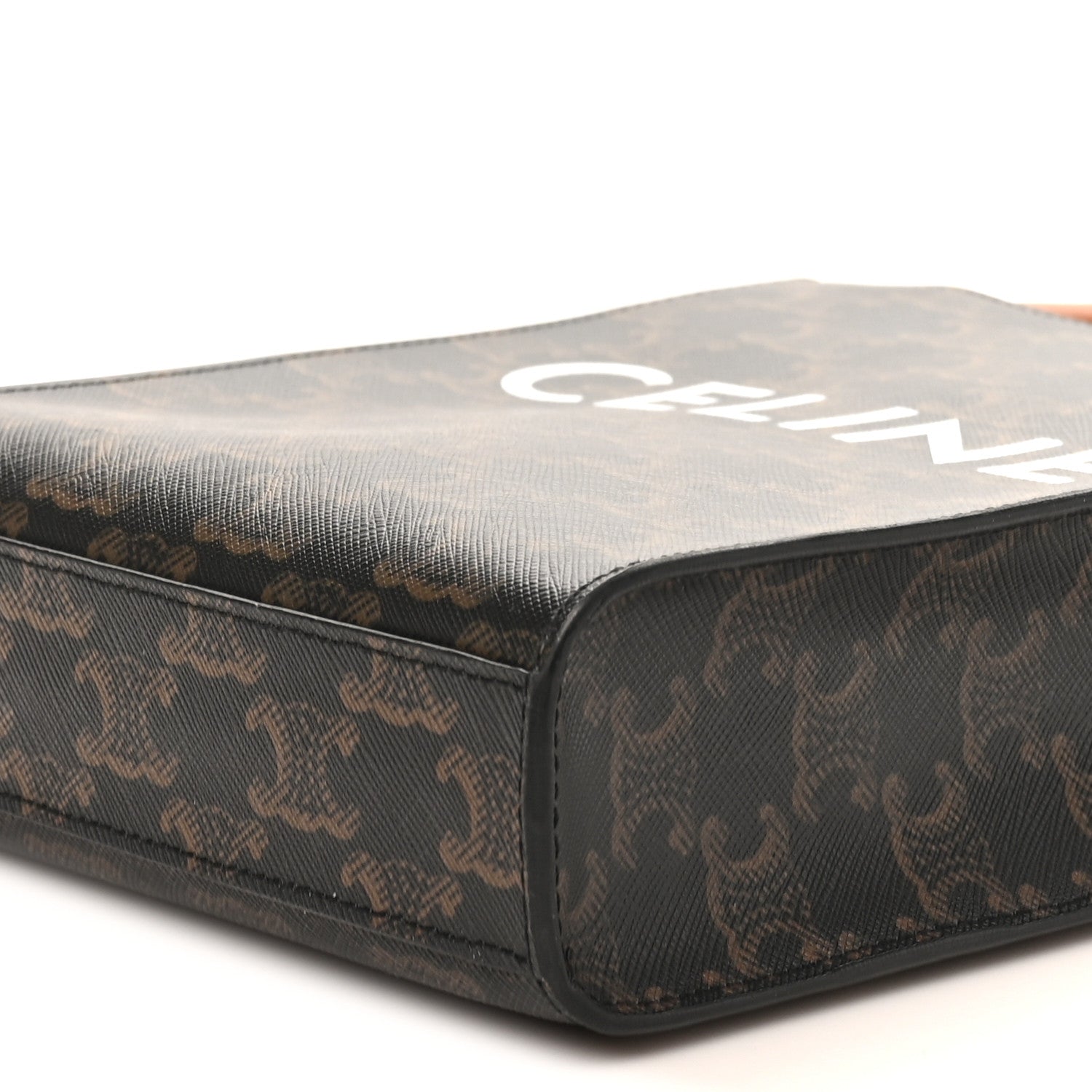 Celine Triomphe Canvas Calfskin Mini Vertical Cabas Tan 9 of 9