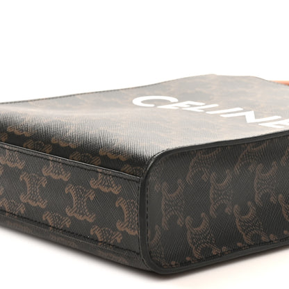 Celine Triomphe Canvas Calfskin Mini Vertical Cabas Tan 9 of 9