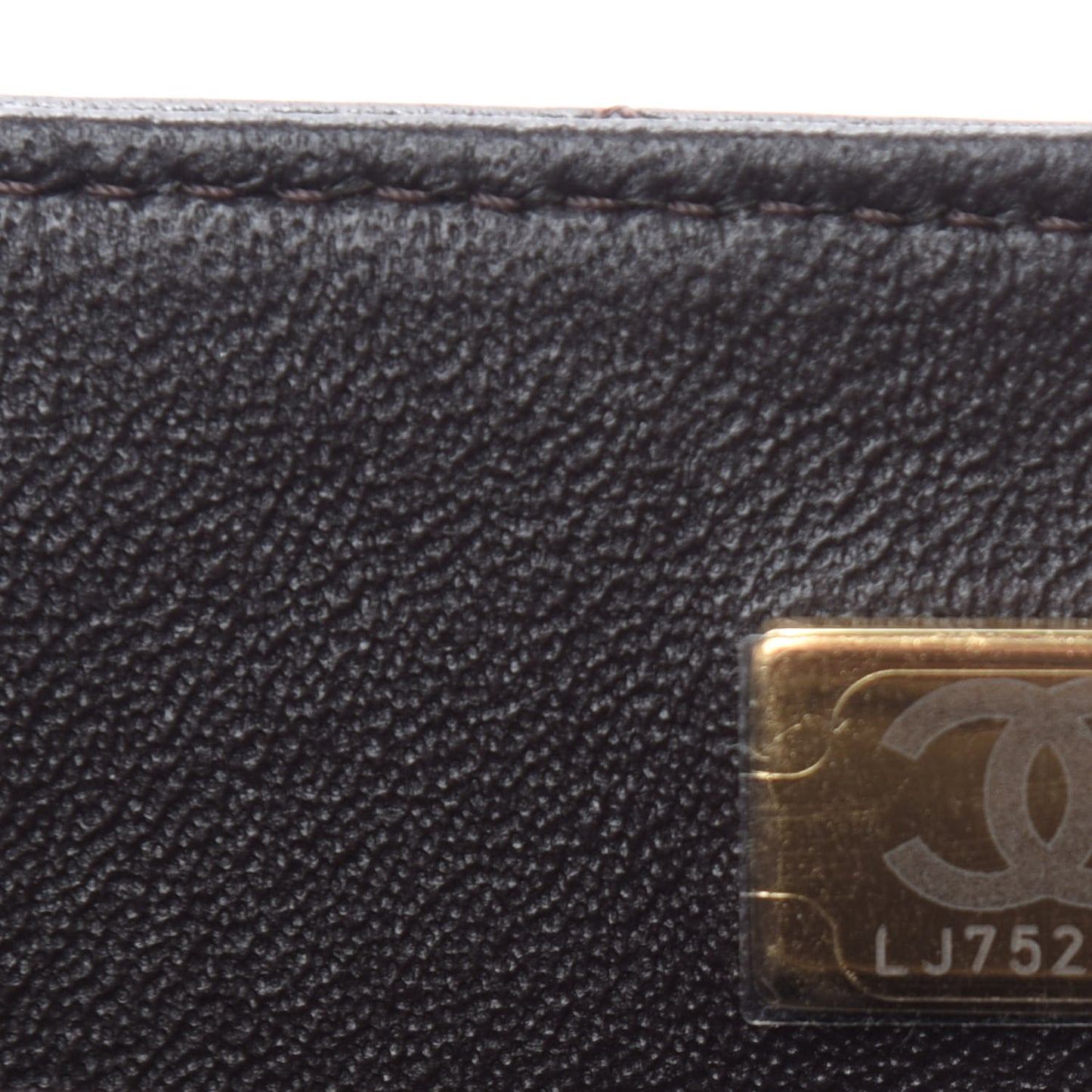 Lambskin Quilted Mini Rectangular Flap Dark Brown