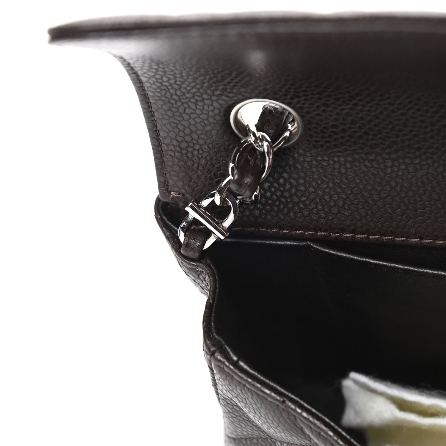 Chanel Caviar Quilted East West Flap Dark Brown 11 of 12