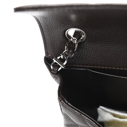 Chanel Caviar Quilted East West Flap Dark Brown 11 of 12