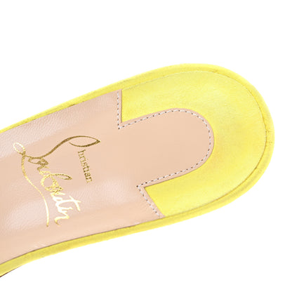 Christian Louboutin Suede Belbrossa 55 Mules 38 Citronnade 9 of 10