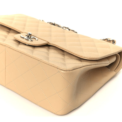 Chanel Caviar Quilted Jumbo Double Flap Beige 11 of 12