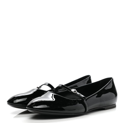 Louis Vuitton Patent Uniformes Ballet Flats 38 Black 3 of 9