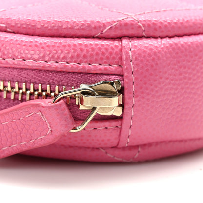 Chanel Caviar Quilted Zip Around Classic Coin Purse Pink 8 of 9