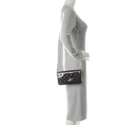 Louis Vuitton Vernis Pochette Felicie Chain Wallet Amarante 2 of 10