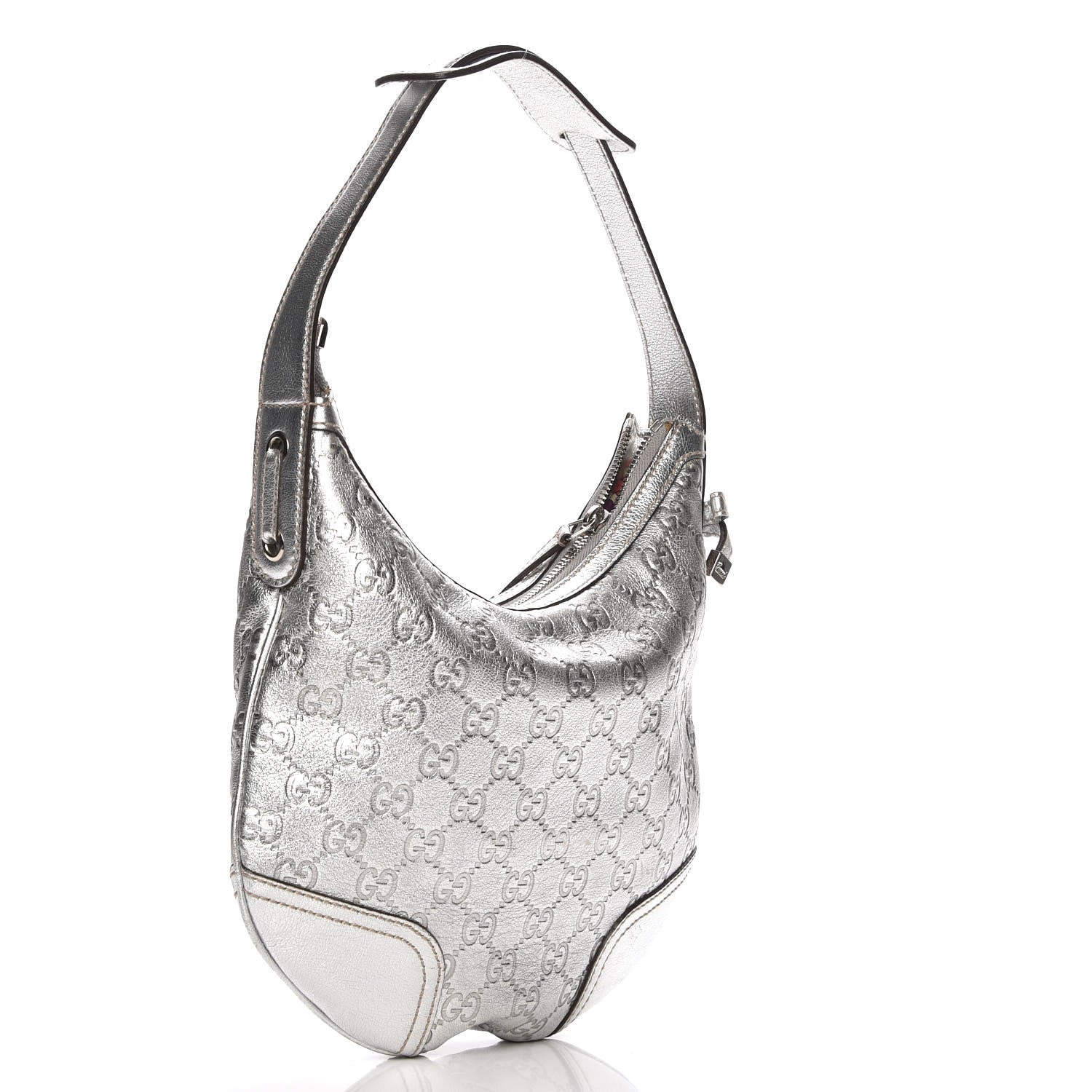 Gucci Guccissima Small Princy Hobo Silver 3 of 7