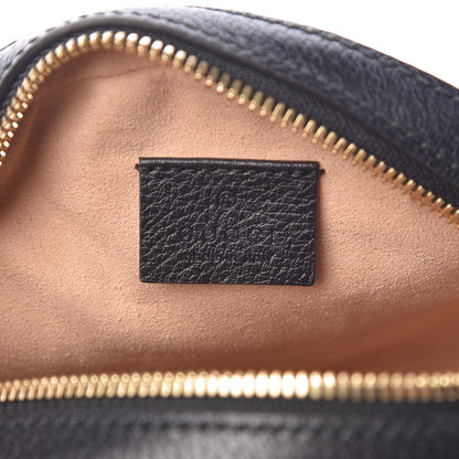 Gucci Soft Textured Calfskin Web Mini Ophidia Round Shoulder Bag Black 6 of 10