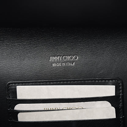 Jimmy Choo Metallic Spazzolato Etched Maia Clutch Navy 6 of 7