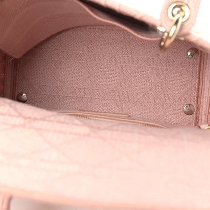Christian Dior Canvas Embroidered Cannage Medium Lady D-Lite Pink 5 of 15