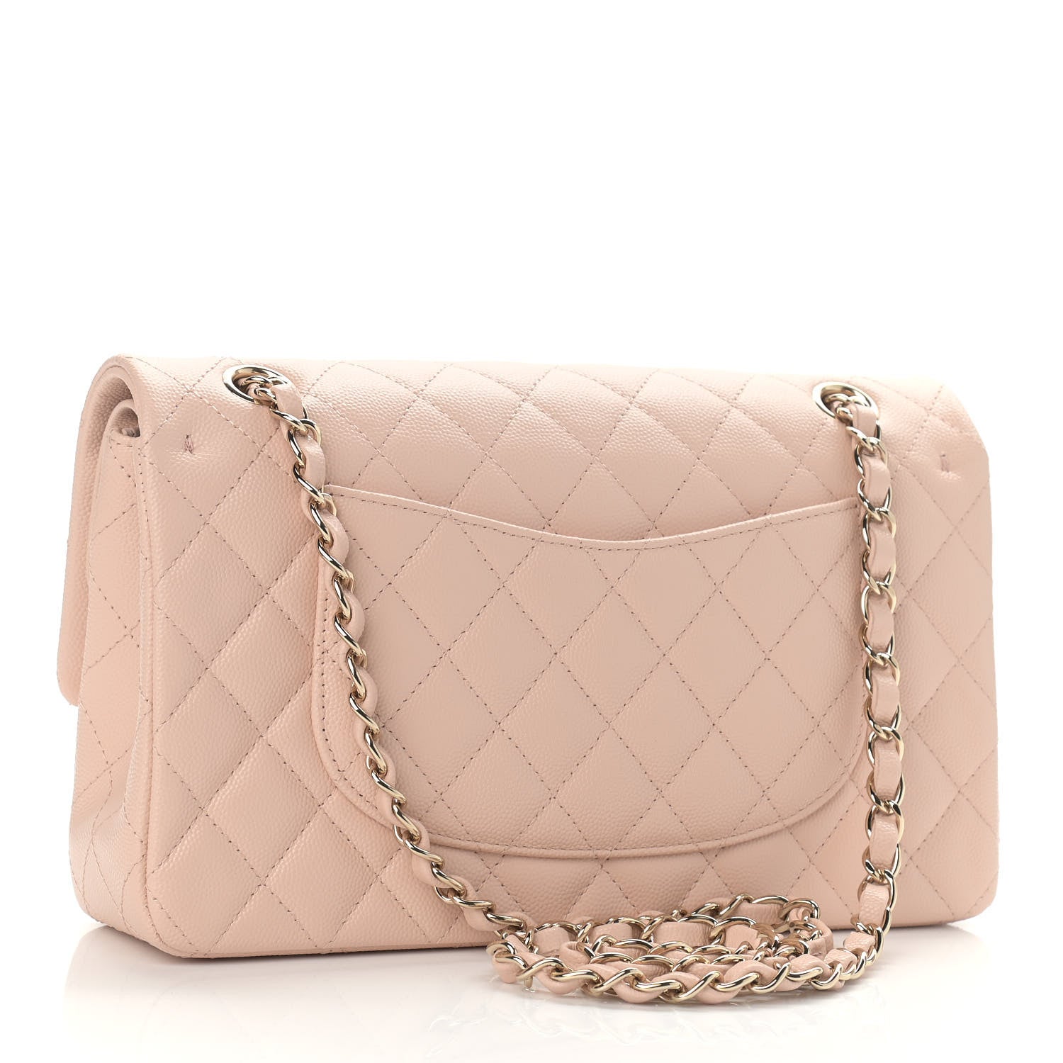 Chanel Caviar Quilted Medium Double Flap Light Beige 3 of 9