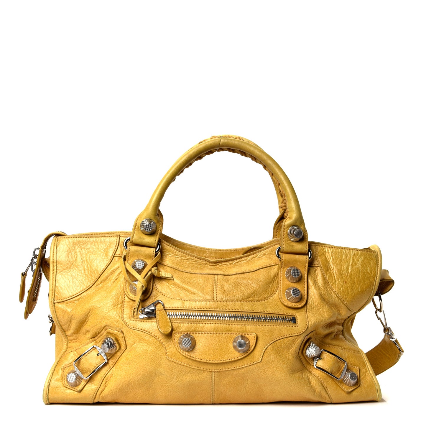 Agneau Giant 21 Silver Hardware Part Time Moutarde