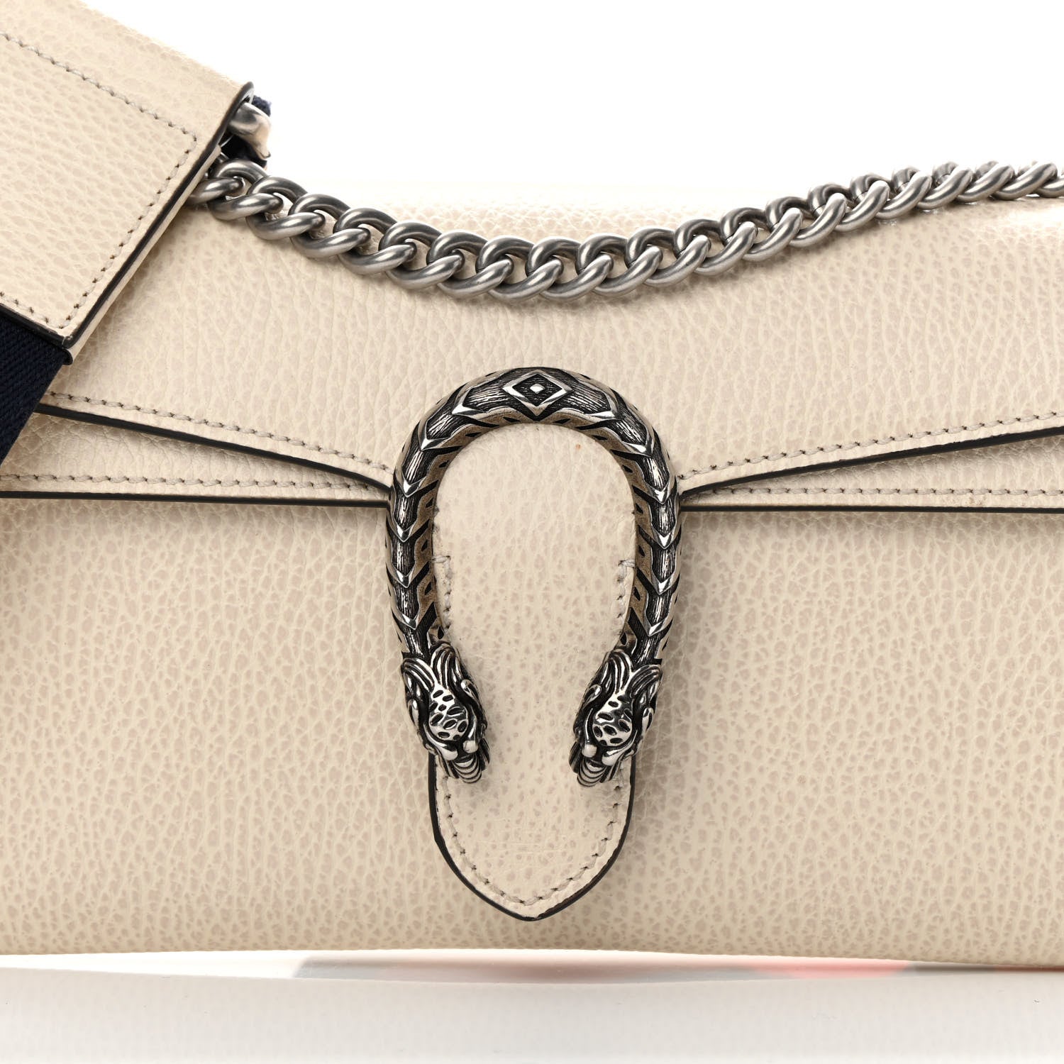 Gucci Dollar Calfskin Web Small Dionysus Crossbody Bag Mystic White 8 of 12