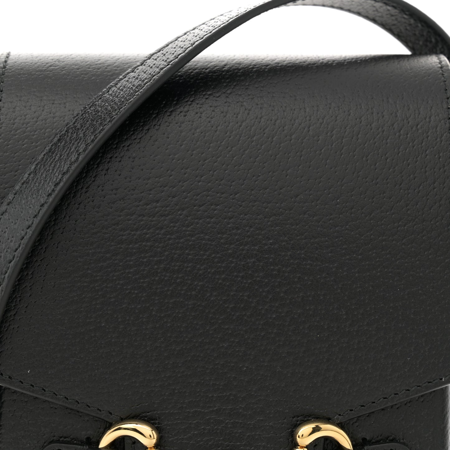 Dollar Calfskin Vertical Horsebit 1955 Crossbody Bag Black