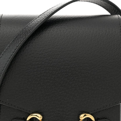 Gucci Dollar Calfskin Vertical Horsebit 1955 Crossbody Bag Black 8 of 11