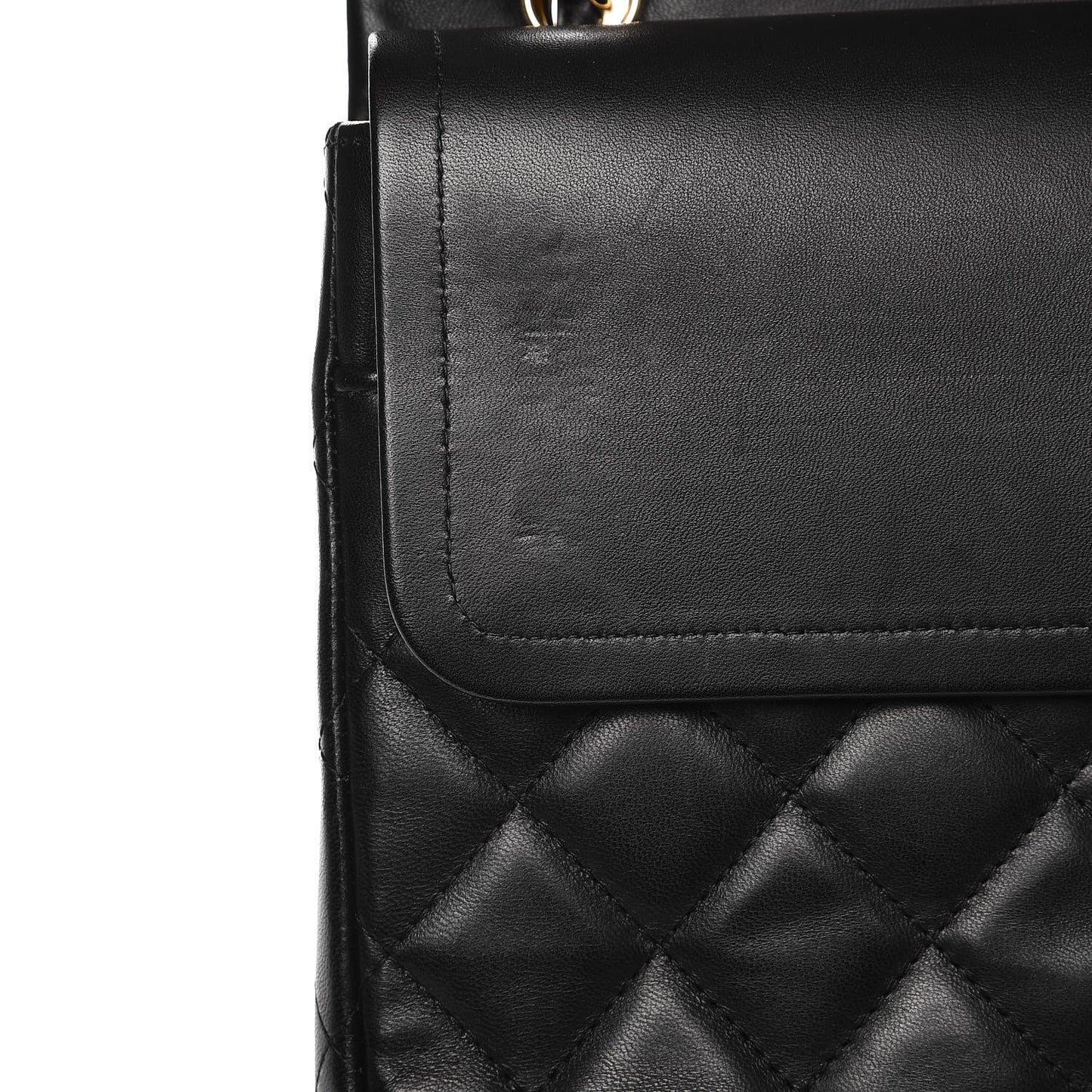 Lambskin Quilted Maxi Double Flap Black