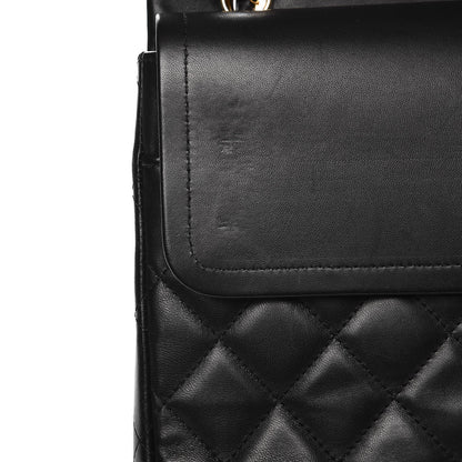 Chanel Lambskin Quilted Maxi Double Flap Black 13 of 14