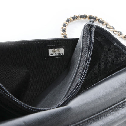 Chanel Lambskin Timeless CC Wallet on Chain WOC Gray 7 of 8
