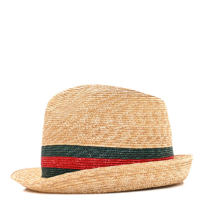 Gucci Abaca Straw Web Fedora Hat XL 4 of 9