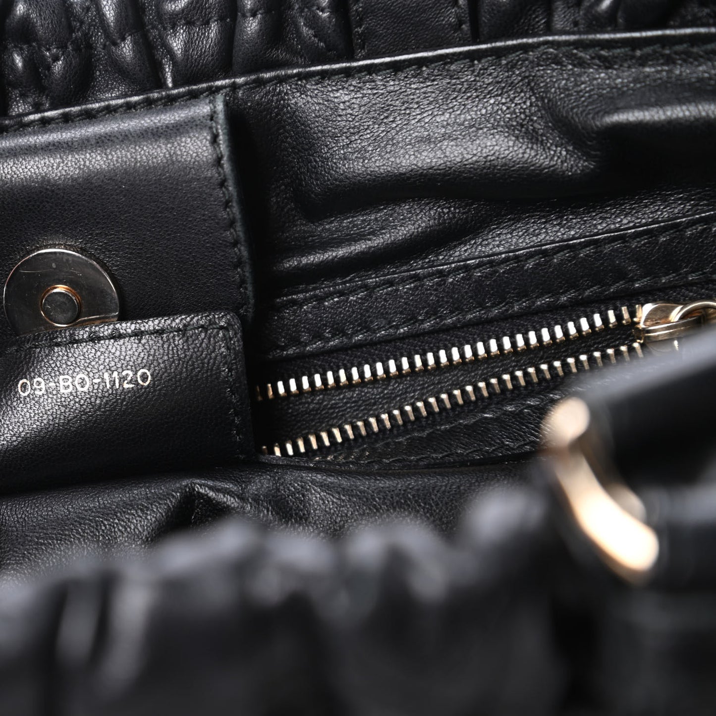 Gaufre Lambskin Cannage Delices Tote Black