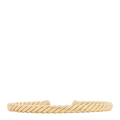 David Yurman 18K Yellow Gold 4.5mm Modern Cablespira Oval Bracelet 2 of 3