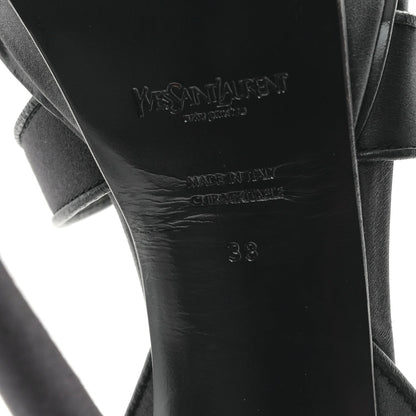 Saint Laurent Satin Tribute 105 Platform Sandals 38 Black 7 of 9
